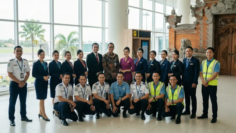 Bali Meet and Greet airport team in uniform at Ngurah Rai International Airport
