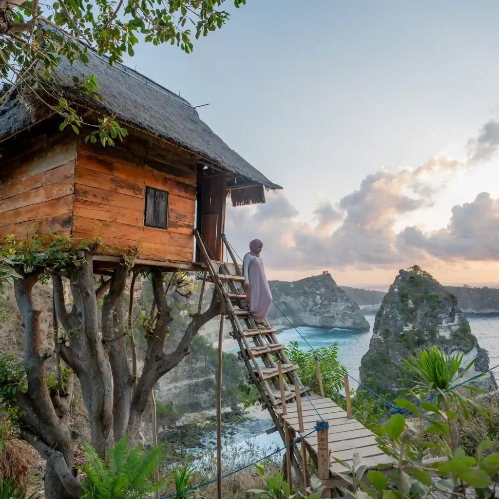 Tree house viewpoint at Nusa Penida, Bali